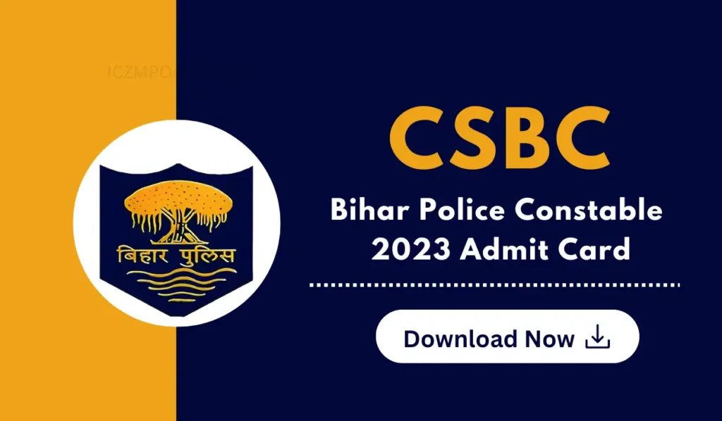 CSBC Bihar Police Constable 2023 Admit Card Download