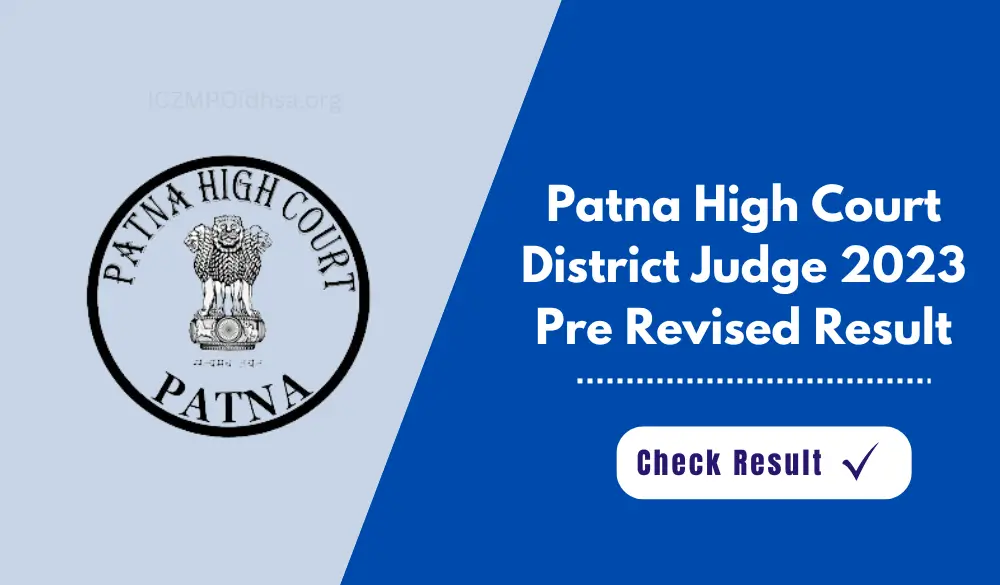 Patna High Court District Judge 2023 Pre Revised Result