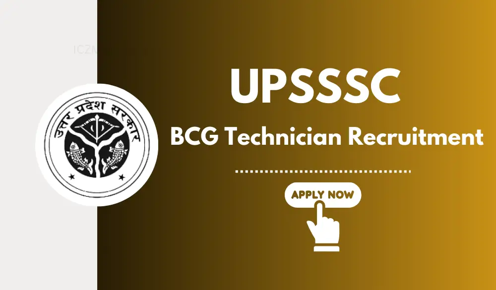 UPSSSC BCG Technician Recruitment 2024