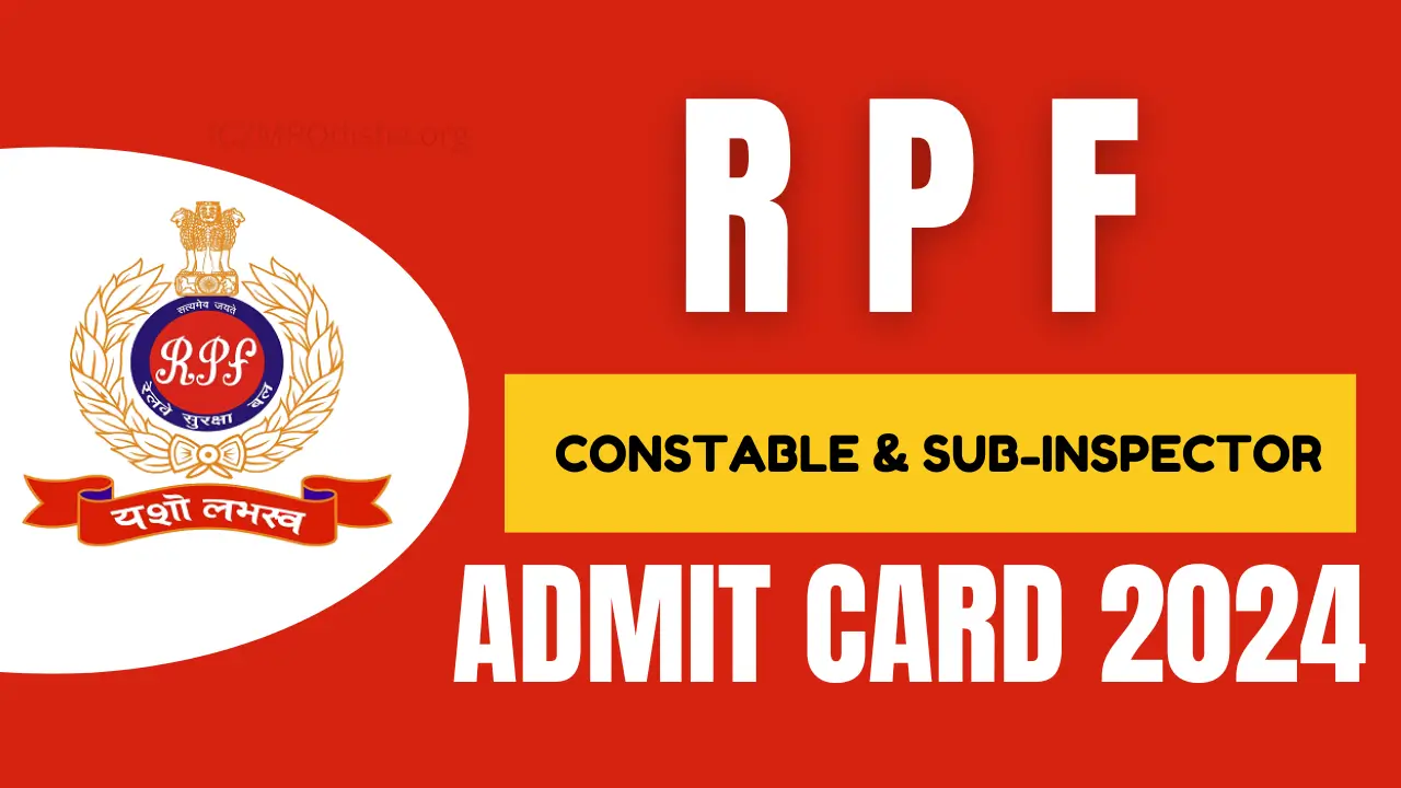 RPF Constable Sub Inspector Admit Card