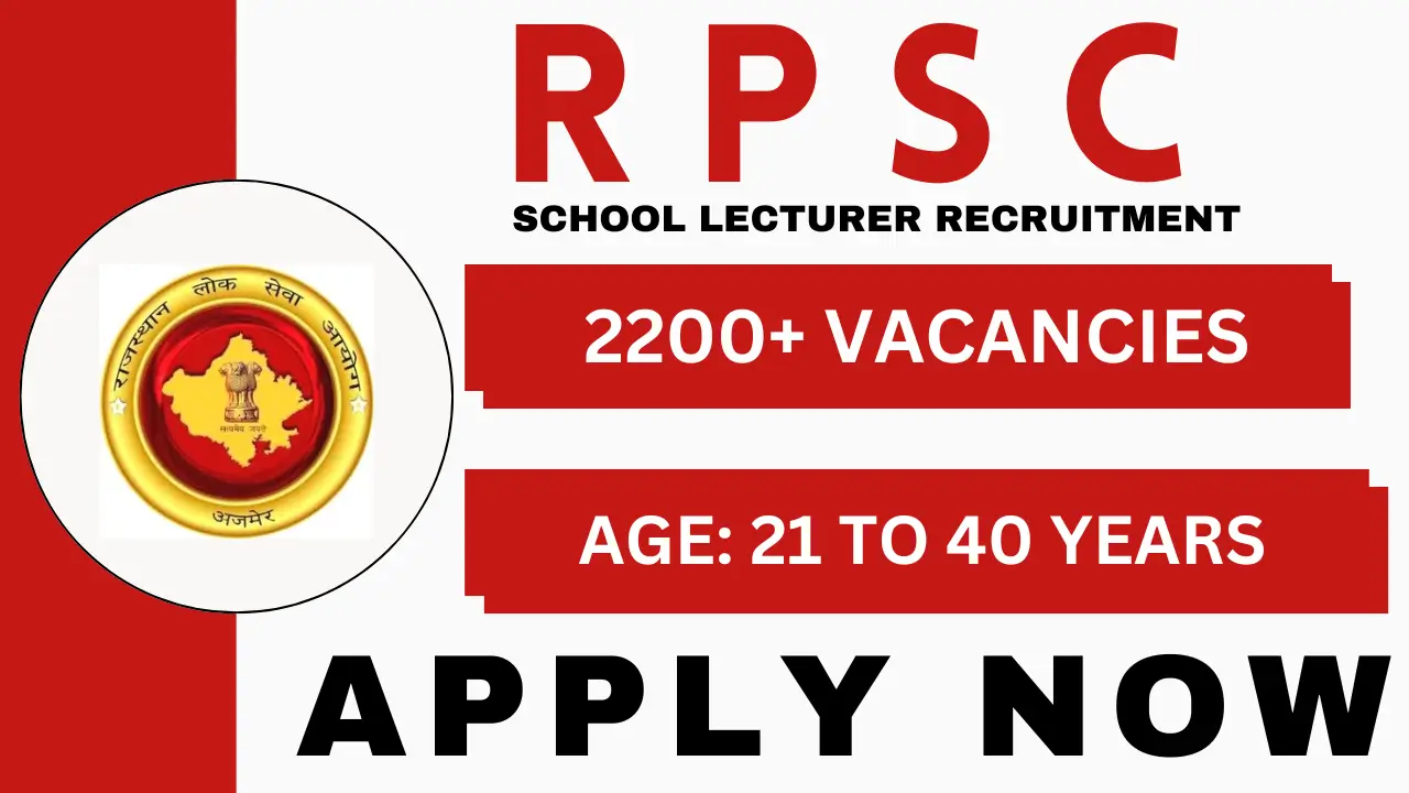 RPSC School Lecturer Recruitment