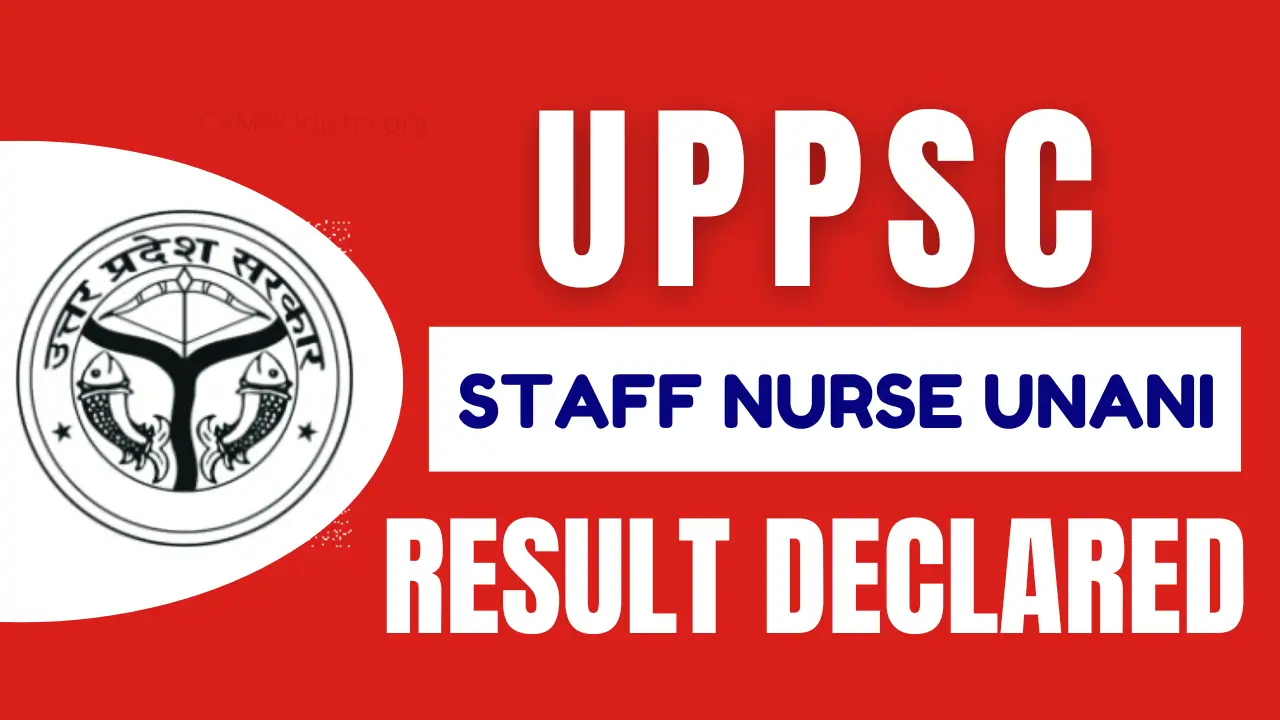 UPPSC Staff Nurse Unani Result