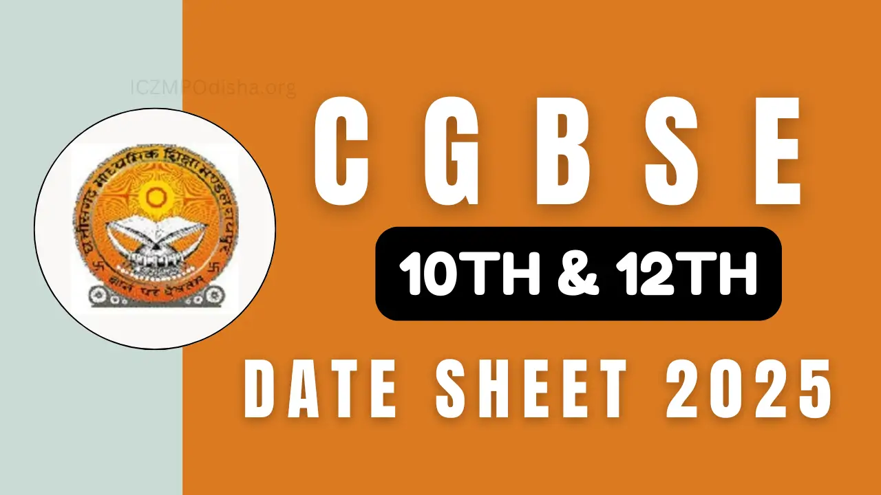 CGBSE Date Sheet