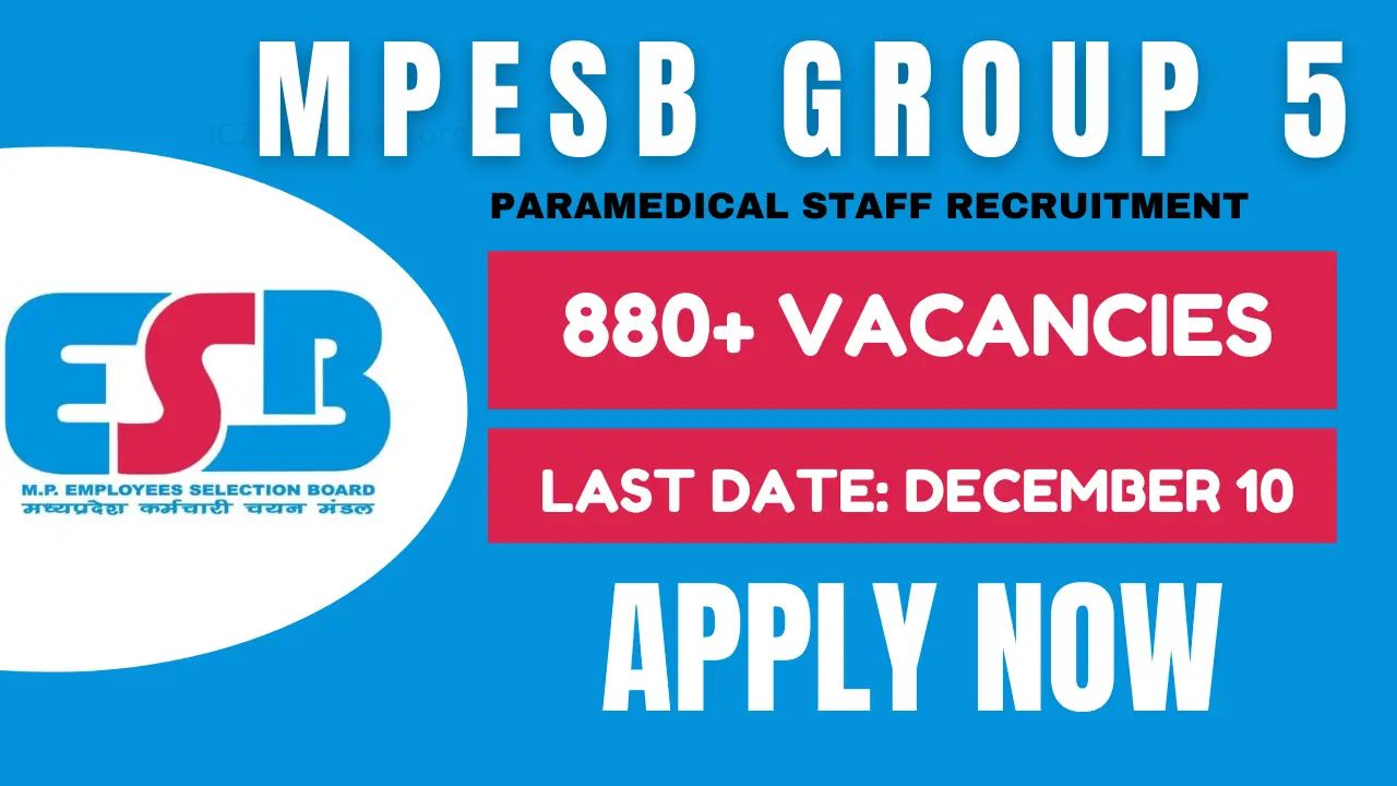 MPESB Paramedical Staff Group 5 Recruitment