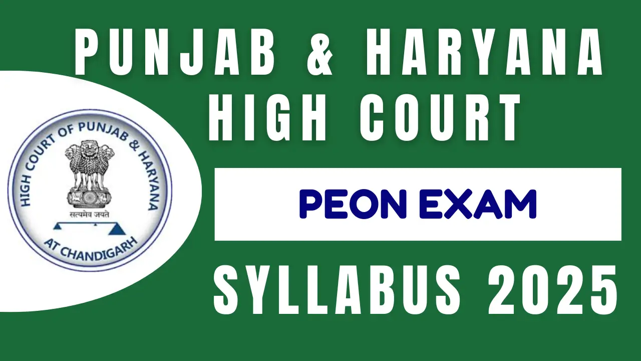 Punjab and Haryana High Court Peon Syllabus