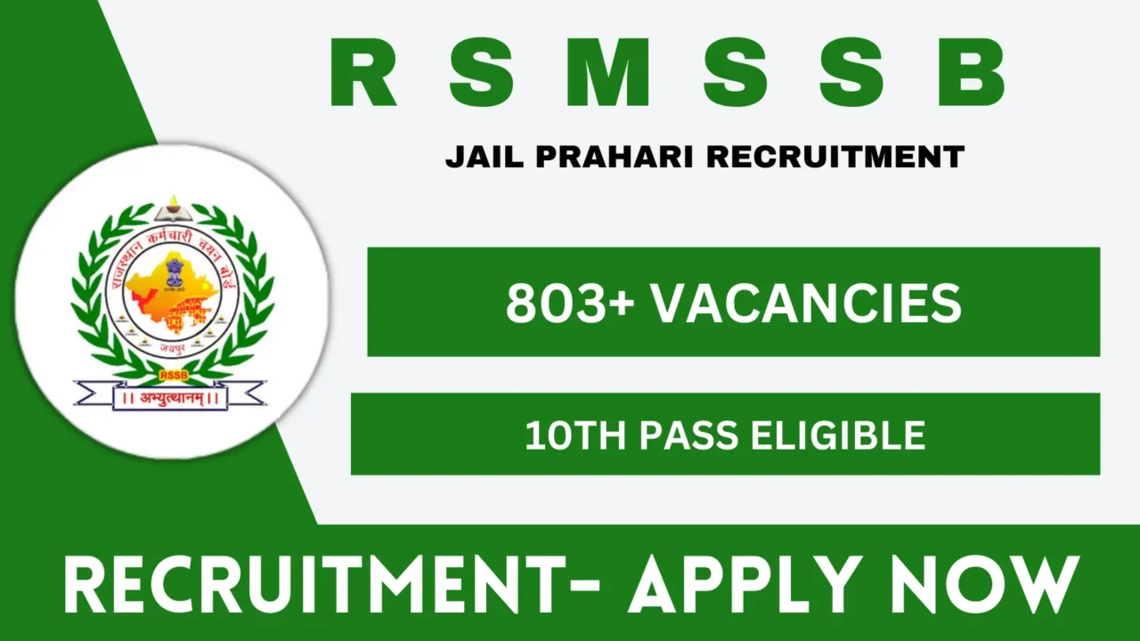 RSMSSB Jail Prahari Recruitment